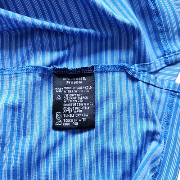 Pebble Beach Lone Cypress Luxury Performance Men's Blue & White Golf Polo XL - Picture 6 of 9